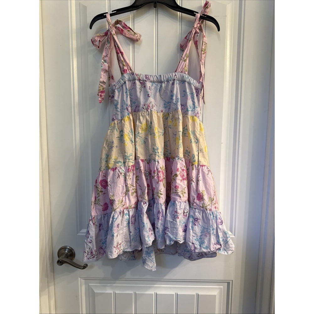 Love Shack Fancy x Target Dress Size XS Jeanne Tiered Ruffle Tie Babydoll - Picture 7 of 13